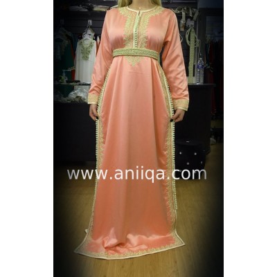 Caftan simple Corail Leila