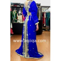 Caftan sari marocain bleu roi 2018/2019