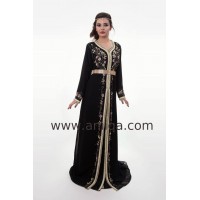 robe marocaine moderne chic, robe orientale moderne noir , caftan luxe 2017