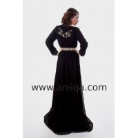 Caftan luxe noir Salwa