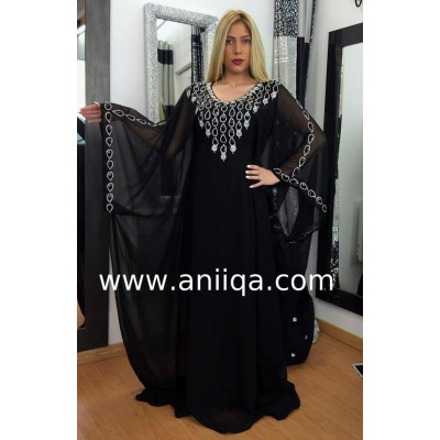 Robe dubai noir & argent Kardashian