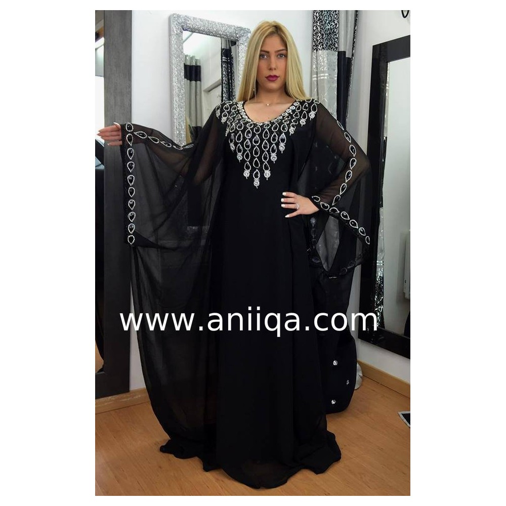 Robe dubai noir & argent Kardashian