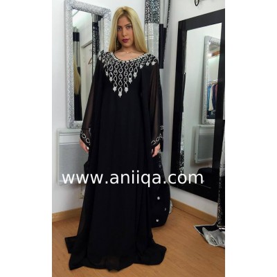 Robe dubai noir & argent Kardashian