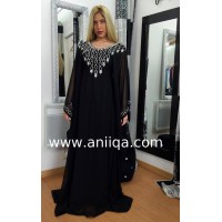 Robe dubai noir & argent Kardashian