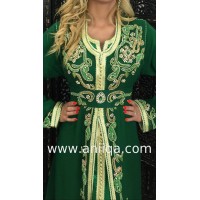 Caftan marocain vert royal Nassma