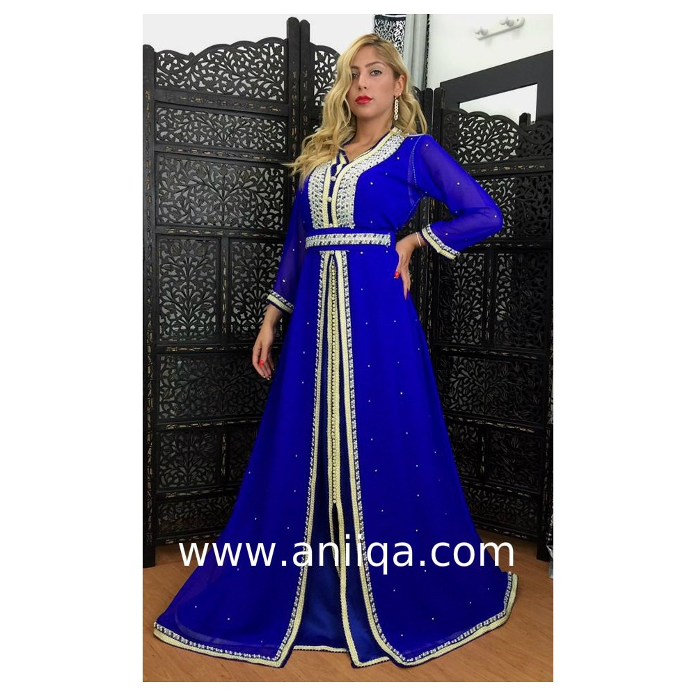 Caftan marocain belu roi perlé Kamilia