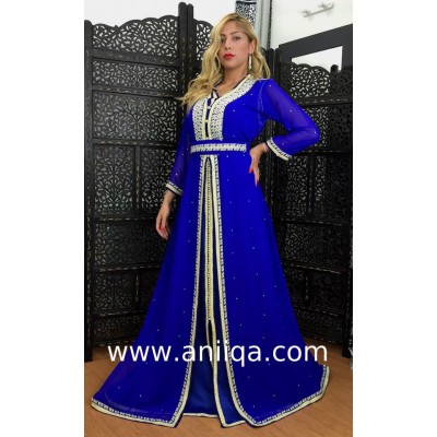 Caftan marocain belu roi perlé Kamilia