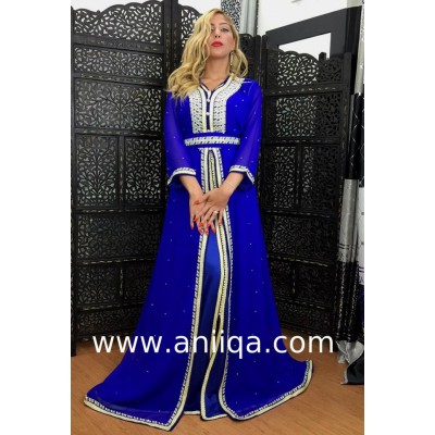 Caftan marocain belu roi perlé Kamilia