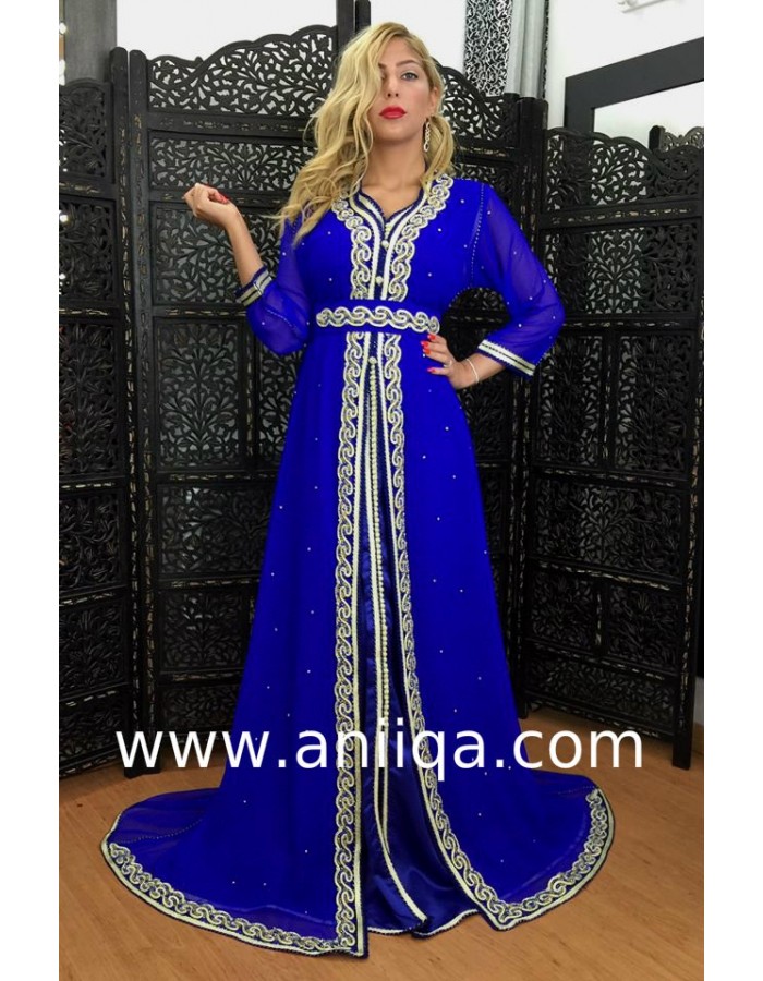 bleu royal caftan