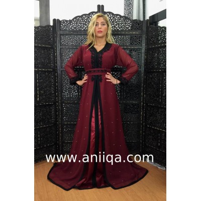 Caftan simple 2018/2019 , caftan marocain moderne , robe orientale 2018/2019