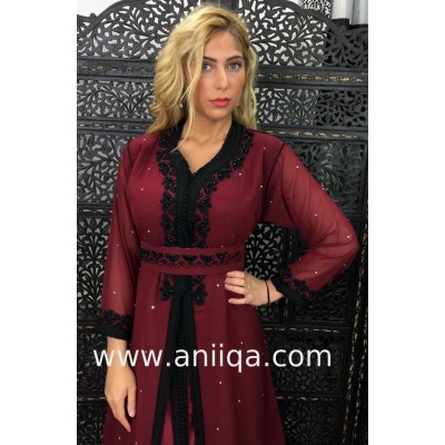 Caftan simple 2018/2019 , caftan marocain moderne , robe orientale 2018/2019