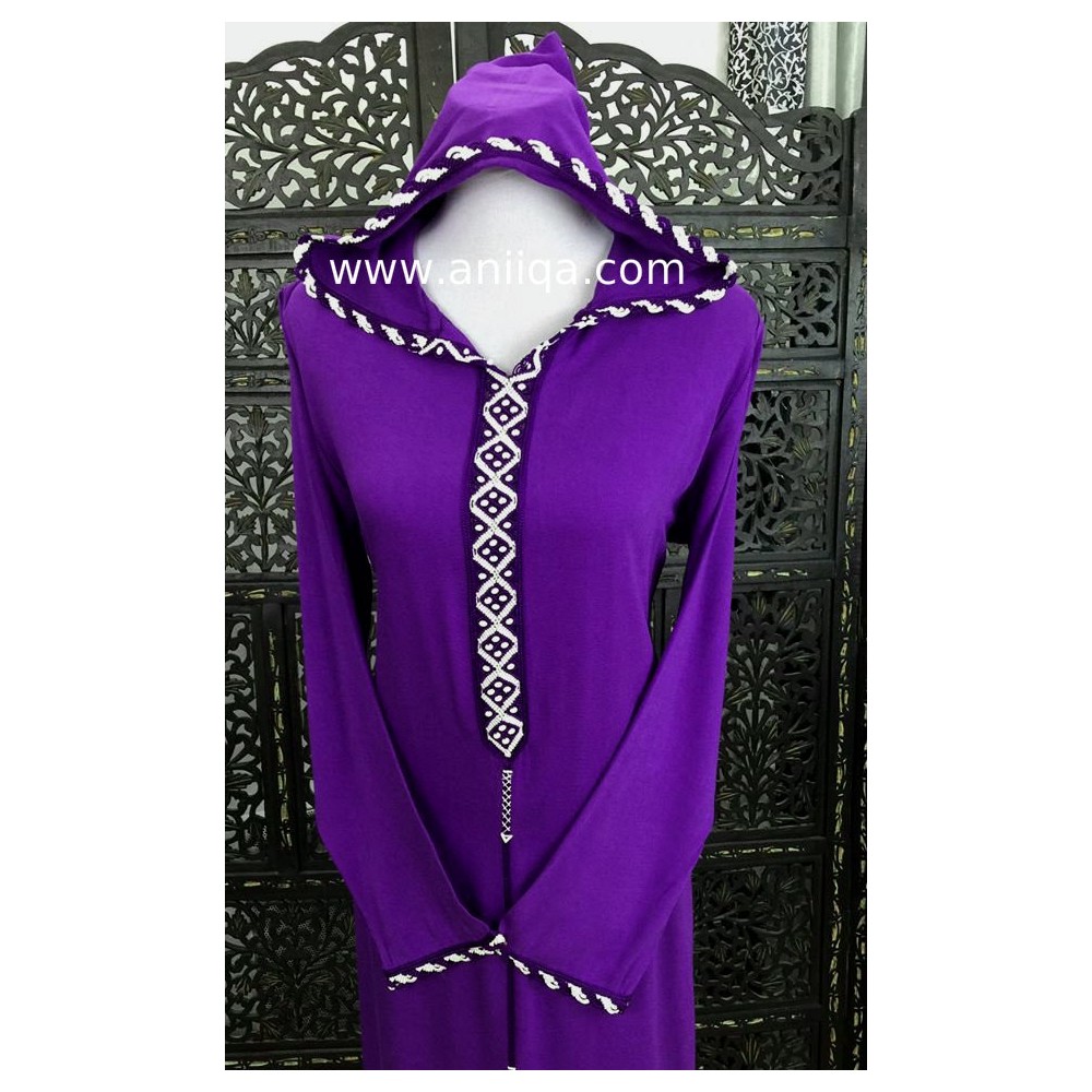 Djelllaba Randa moderne violette Chams 