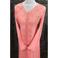 Caftan mlifa rose pour l'aid