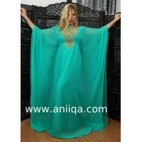 Robe dubai Kardashian vert d'eau 