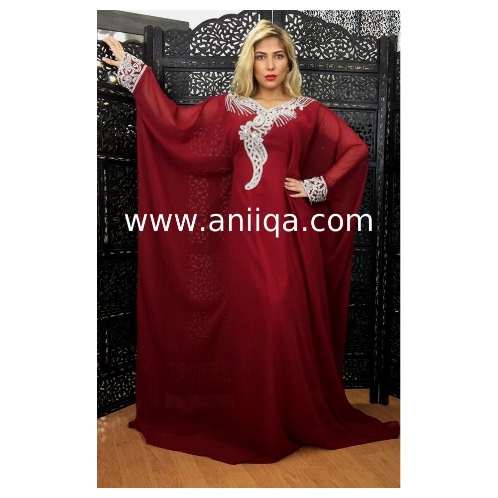 Robe dubai Bordeaux Salma