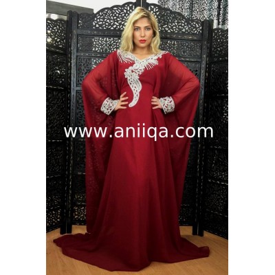 Robe dubai Bordeaux Salma