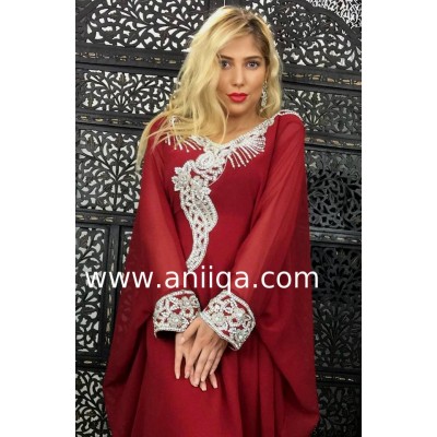 Robe dubai Bordeaux Salma