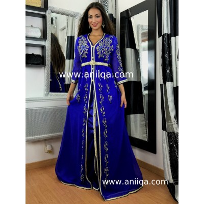 Caftan bleu roi Ramz