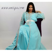 Caftan bleu ciel tarz rbati