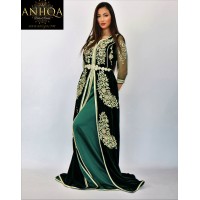 caftan velours vert royal henna