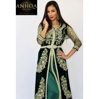 caftan velours vert royal henna