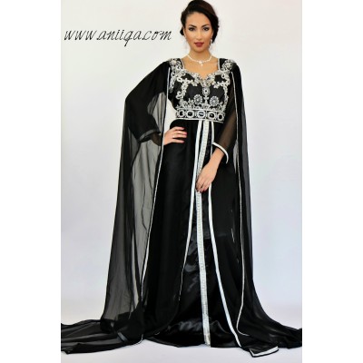 caftan marocain moderne 2018/2019 , robe orientale moderne , caftan simple 2018/2019