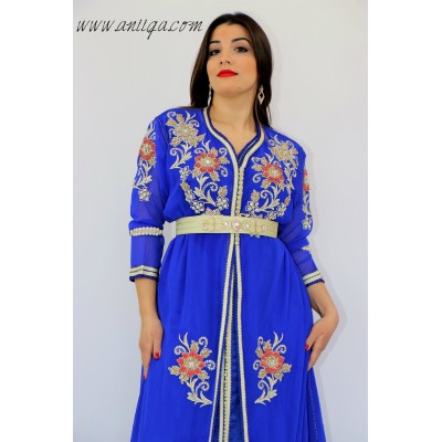 caftan marocain grande taille ,robe de soirée orientale grande taille , robe arabe grande taille