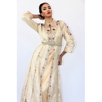 caftan simple de mariée 2018/2019 , caftan moderne mariage