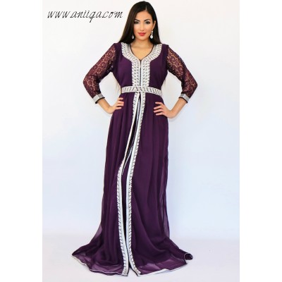 caftan simple , robe marocaine simple, caftan marocain moderne simple