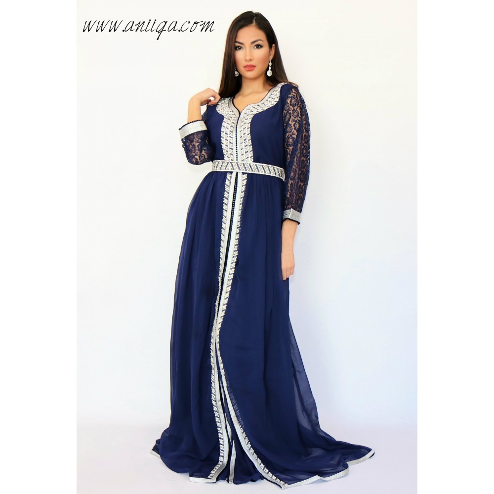 caftan simple moderne 2018/2019 , caftan marocain simple , robe marocaine simple