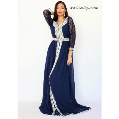 caftan simple moderne 2018/2019 , caftan marocain simple , robe marocaine simple