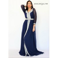 caftan simple moderne 2018/2019 , caftan marocain simple , robe marocaine simple