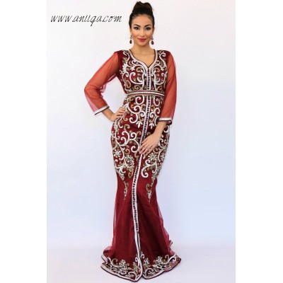 caftan moderne sirène 2018/2019 , caftan mariage 2018/2019 , robe orientale mariage 