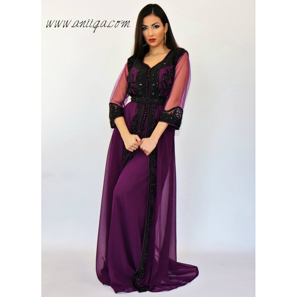 caftan moderne grande taille pour mariage , robe orientale grande taille , robe dubai grande taille