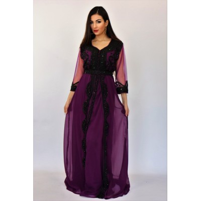 caftan moderne grande taille pour mariage , robe orientale grande taille , robe dubai grande taille