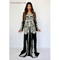 robe de soirée orientale , robe arabe , caftan moderne