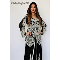 robe de soirée orientale , robe arabe , caftan moderne