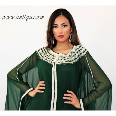 robe orientale dubai papillon , robe orientale luxe, robe de soirée orientale 