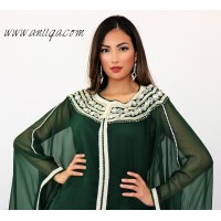 robe orientale dubai papillon , robe orientale luxe, robe de soirée orientale 