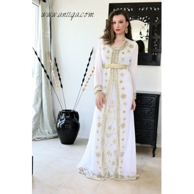 caftan takchita mariage moderne avec cape