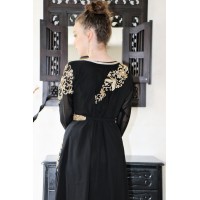 caftan moderne noir et doré 2018/2019