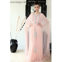 robe orientale moderne rose poudré