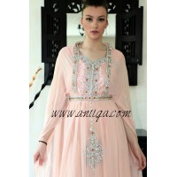 robe orientale moderne rose poudré