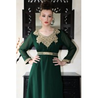 robe orientale pour l'aid vert royal