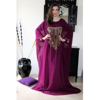 robe dubai moderne pourpre et doré