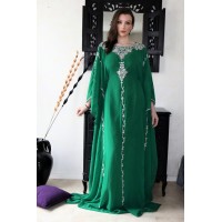 robe dubai papillon verte et doré