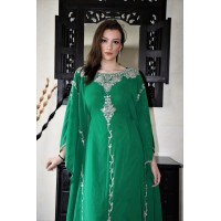 robe dubai papillon verte et doré