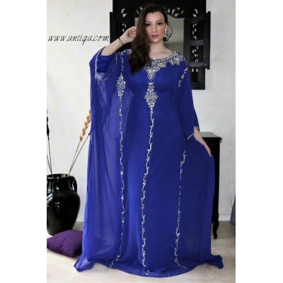 robe dubai papillon bleu