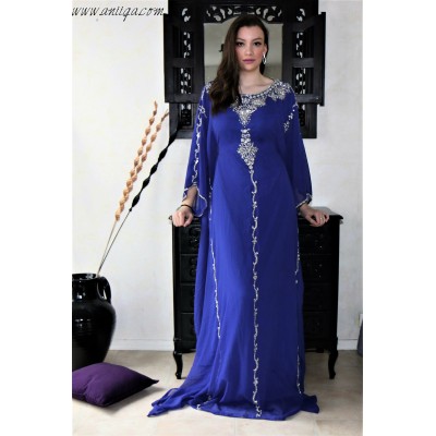 robe dubai papillon bleu