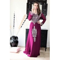 caftan dubai prune argent